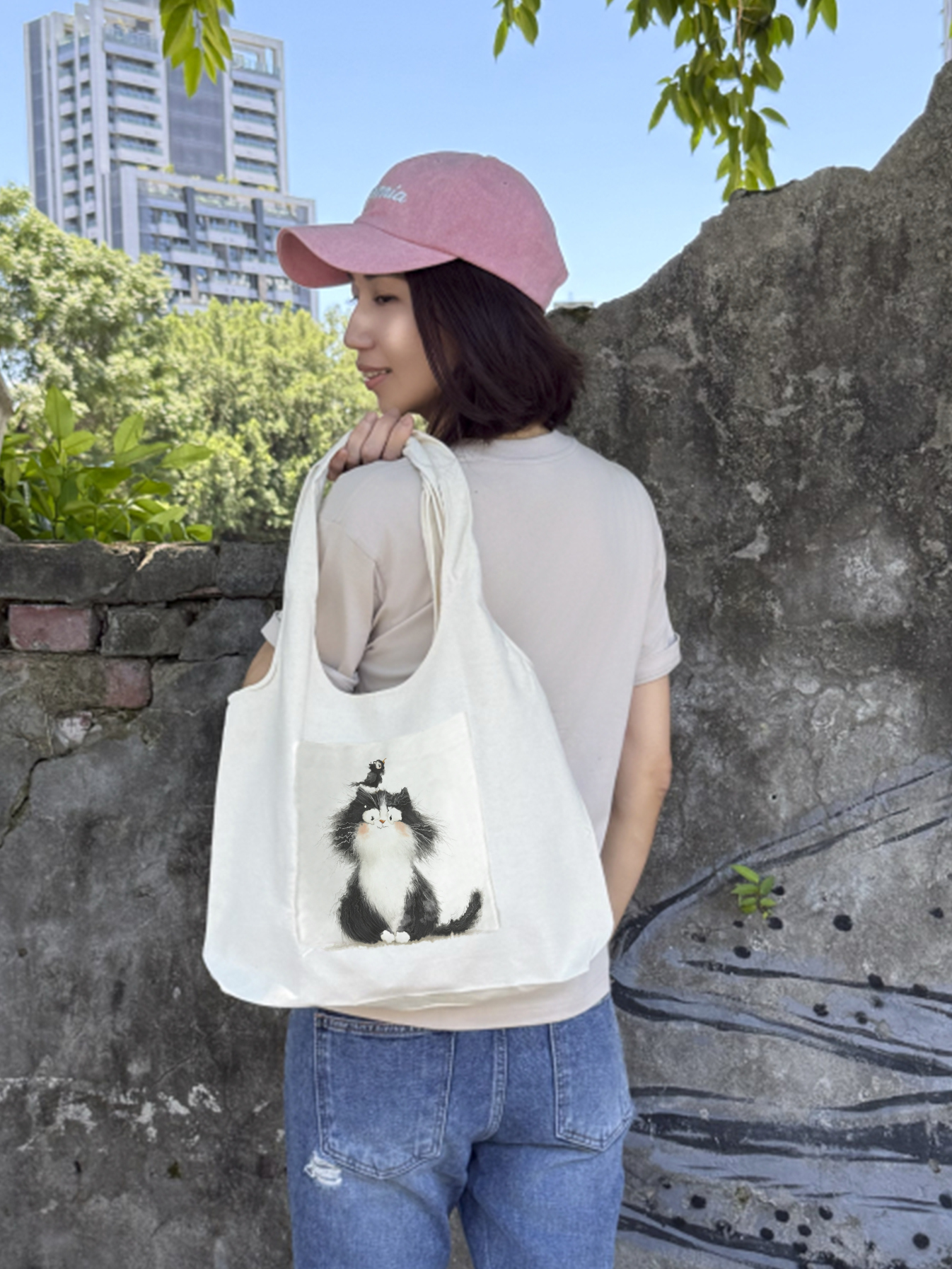 被萌翻♡喵星人專屬寬版托特包