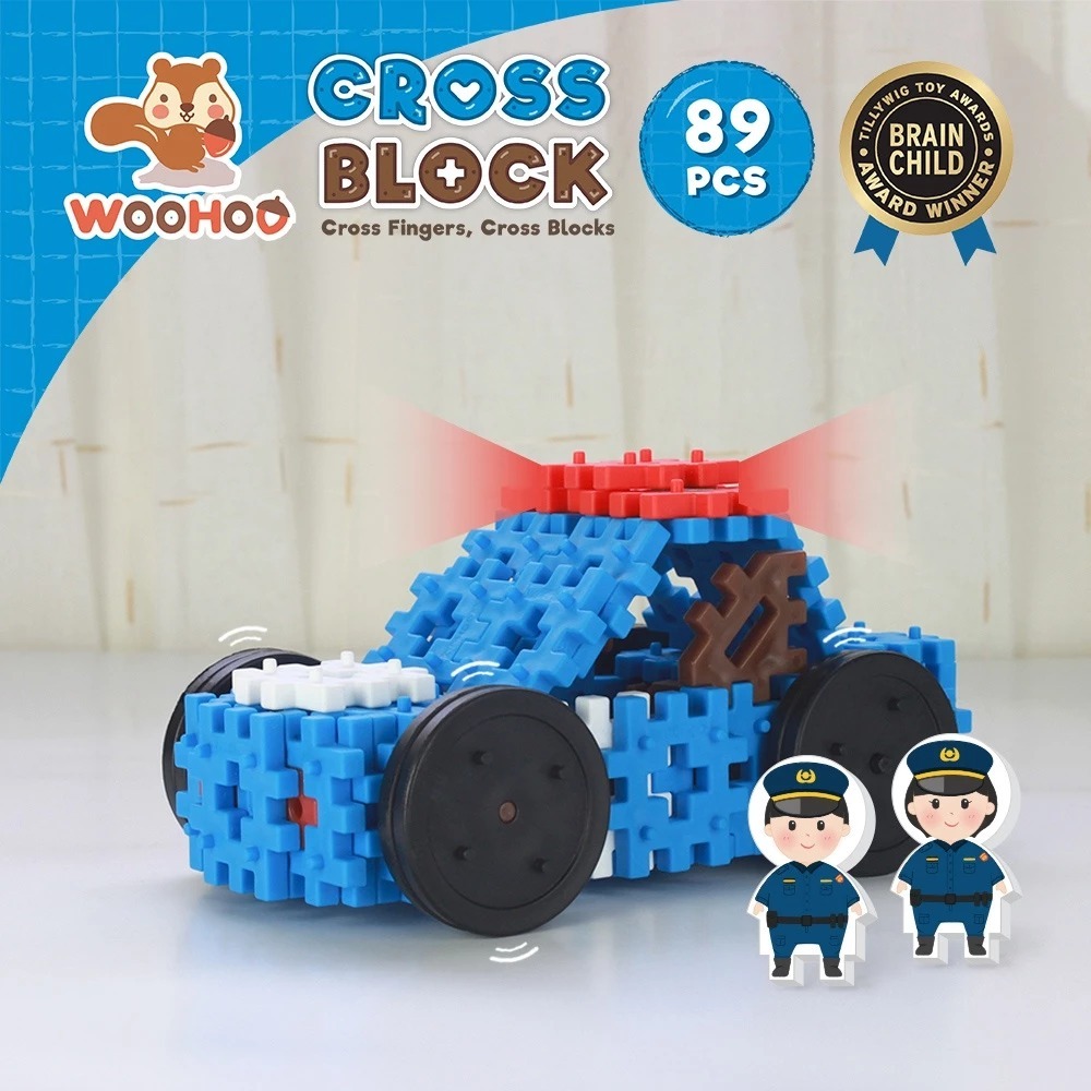 WOOHOO CROSS BLOCK 心心積木交通組 - 警車