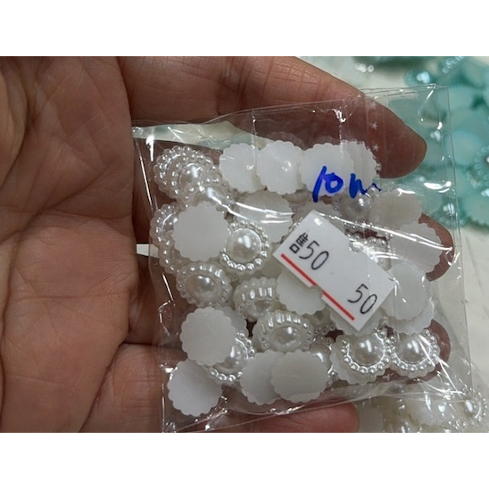 【台灣現貨速發】0.8元起‘’才料王批發8mm~12mm太陽花半面珠 半面珍珠 珍珠|