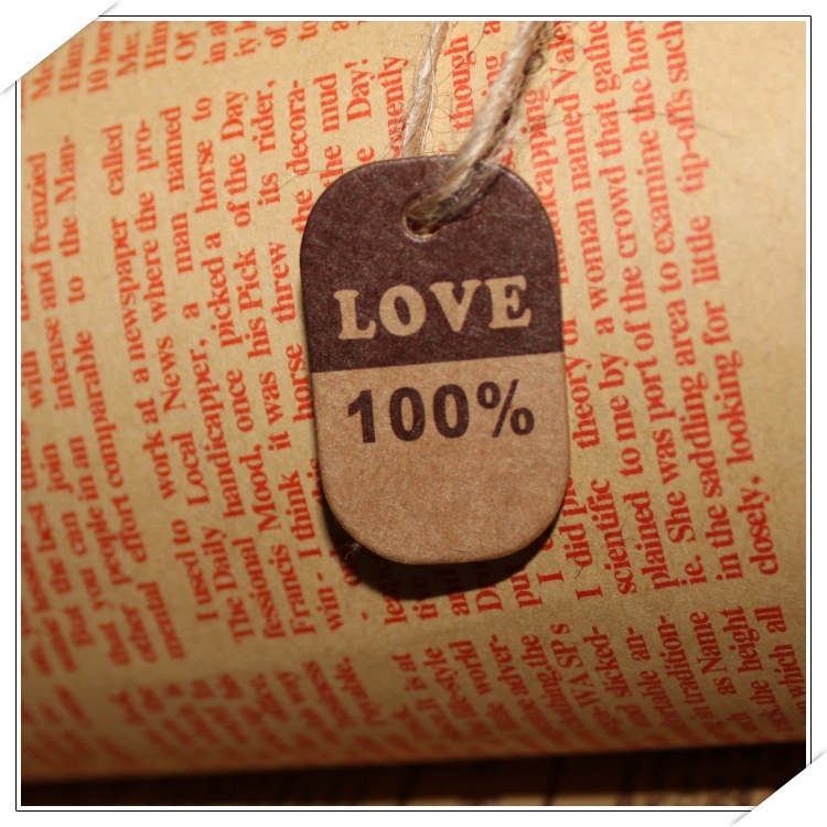 【台灣現貨速發】牛皮小長方小吊卡｜吊卡 禮物 禮物吊卡 許願瓶吊卡