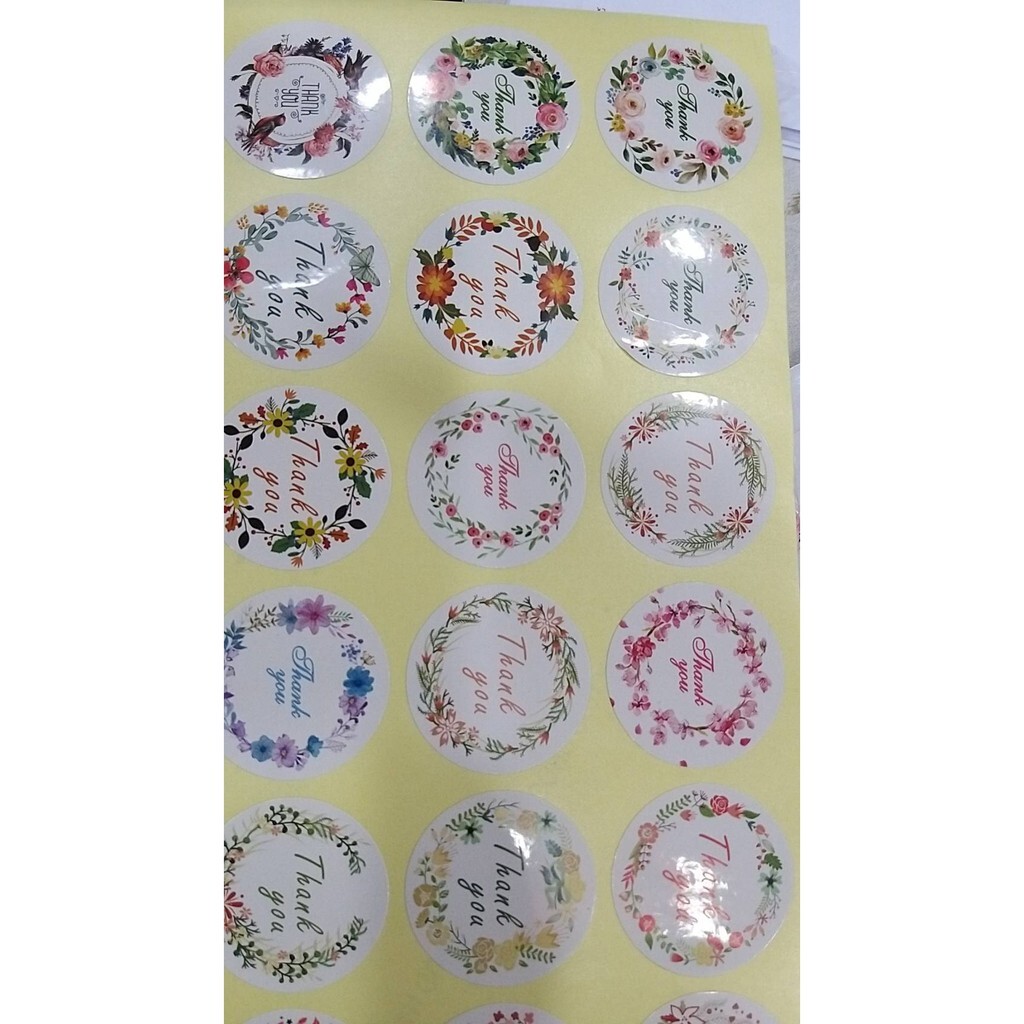 【台灣現貨速發】圓形花系列貼紙-**有現貨