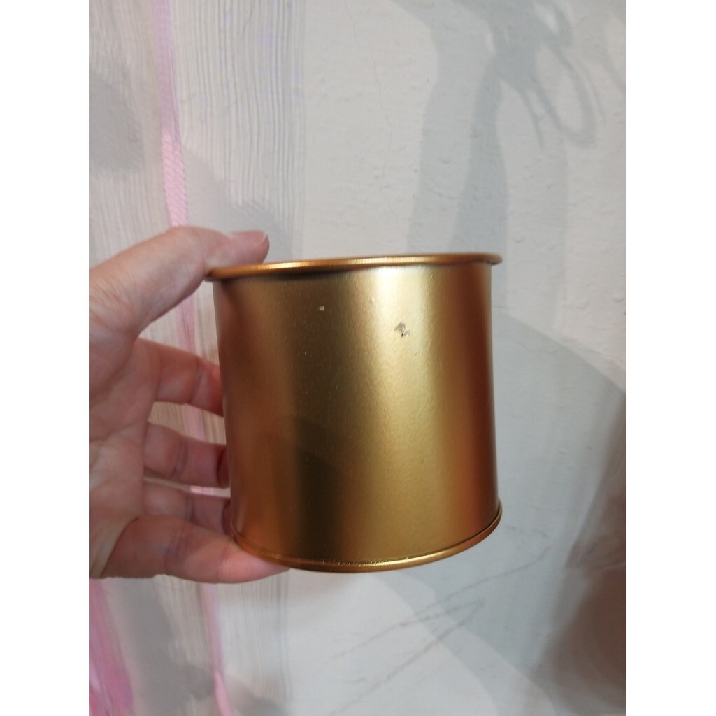 【台灣現貨速發】--幾何風鐵桶花器----金色多邊形鐵桶//花器--''有現貨