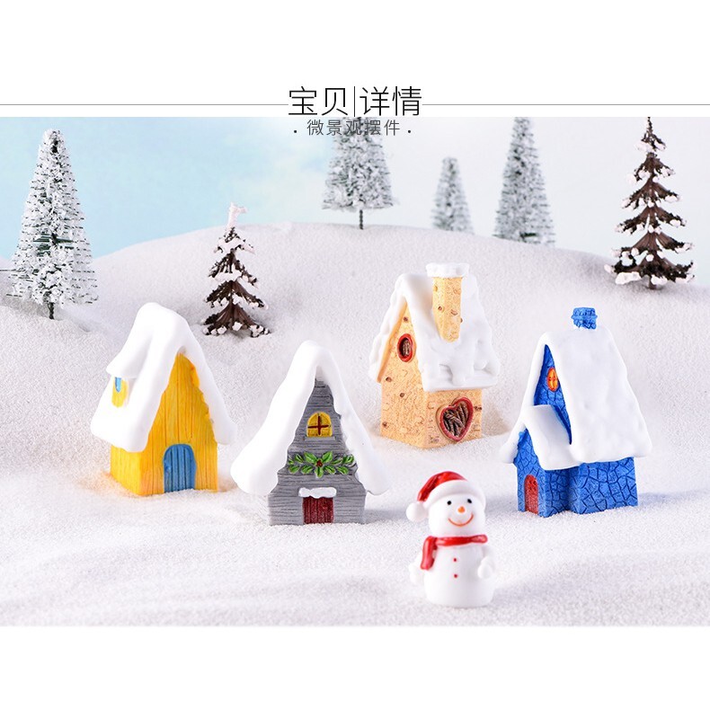 【台灣現貨速發】雪屋 雪屋頂｜聖誕節 公仔 多肉植物 迷你園藝 盆栽裝飾 微景觀擺件 造景裝飾公仔