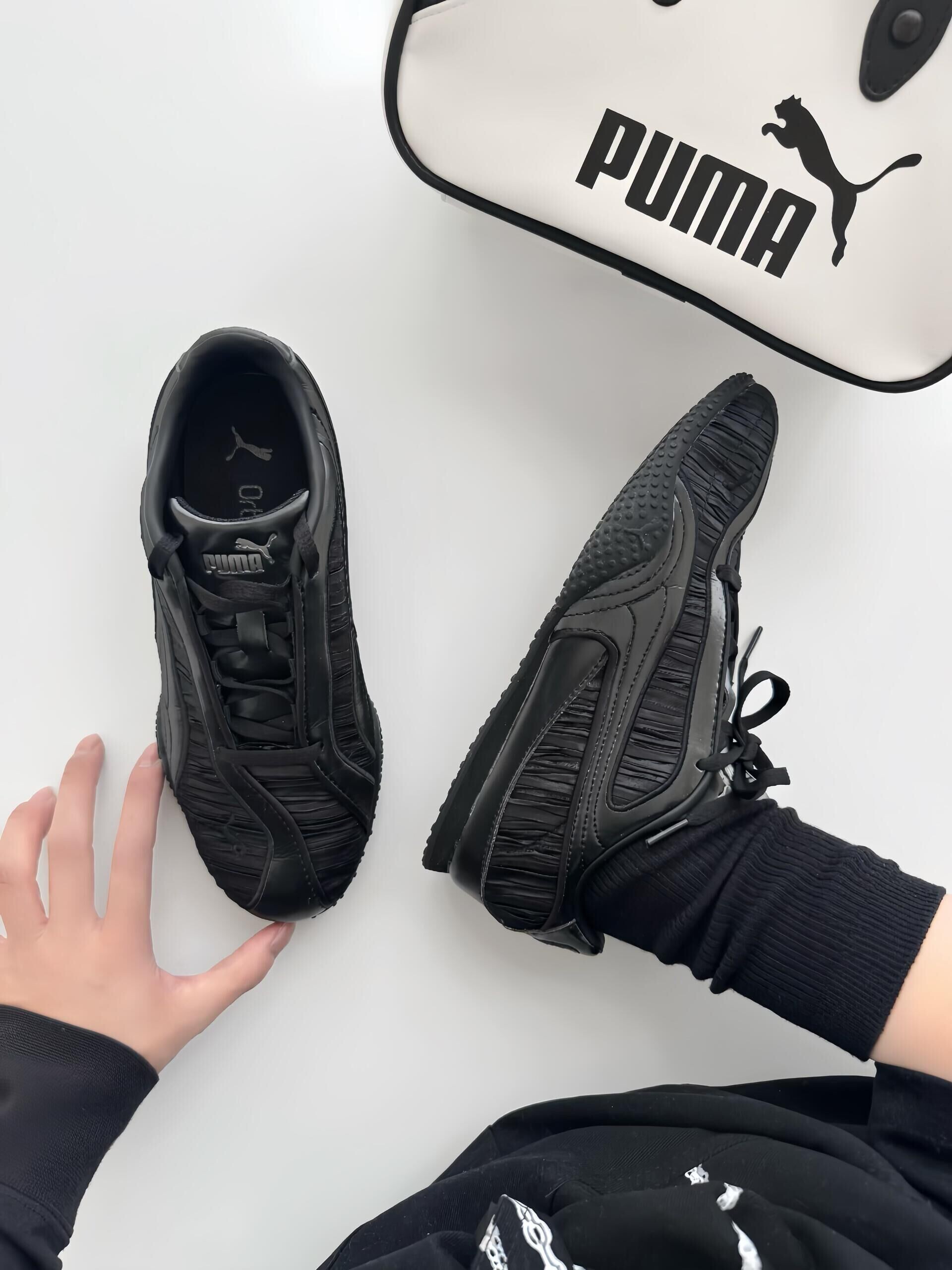 "代購" PUMA Bella V2 Lustrous 黑灰色 黑色拼接 緞面 復古德訓鞋 406092-02