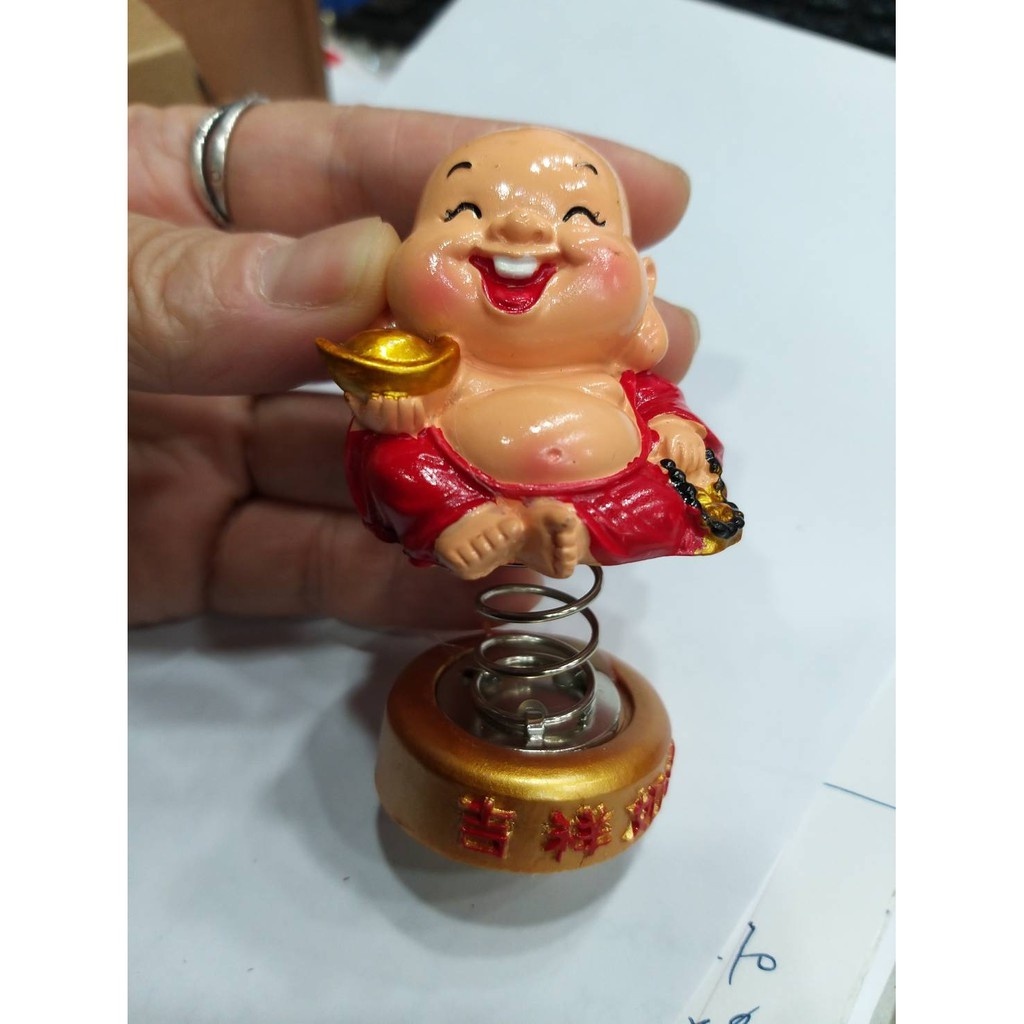 【台灣現貨速發】搖頭招財佛//彈簧小笑佛//一個50元**有現貨