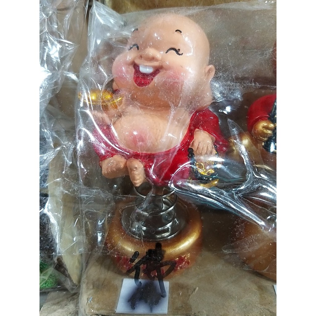 【台灣現貨速發】搖頭招財佛//彈簧小笑佛//一個50元**有現貨