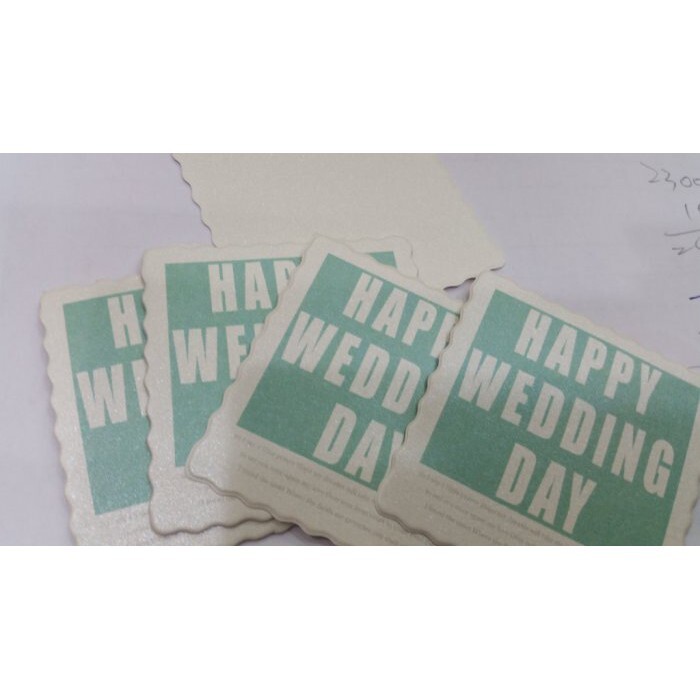【台灣現貨速發】婚禮小卡 Happy wedding｜5*5公分正方｜出清價一張1元**婚禮小物''手作~~~E80-
