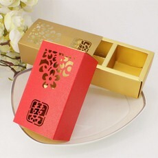 【台灣現貨速發】小長盒 摟空囍字盒 喜糖盒 婚禮小物 | 兩種顏色 | 一次出貨十個 , 5元