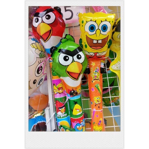 【台灣現貨速發】編號 A49卡通(憤怒鳥)(喜洋洋)氣球打擊棒10元***有現貨