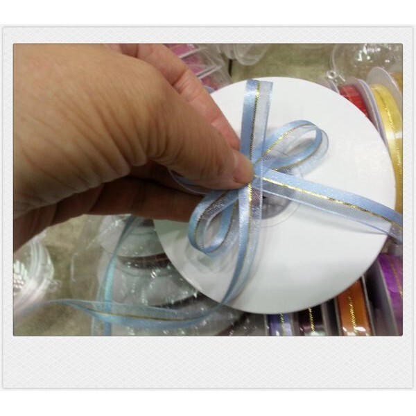 【台灣現貨速發】1公分陰陽-紗帶 秀士緞帶｜1捲 35元｜包裝材料