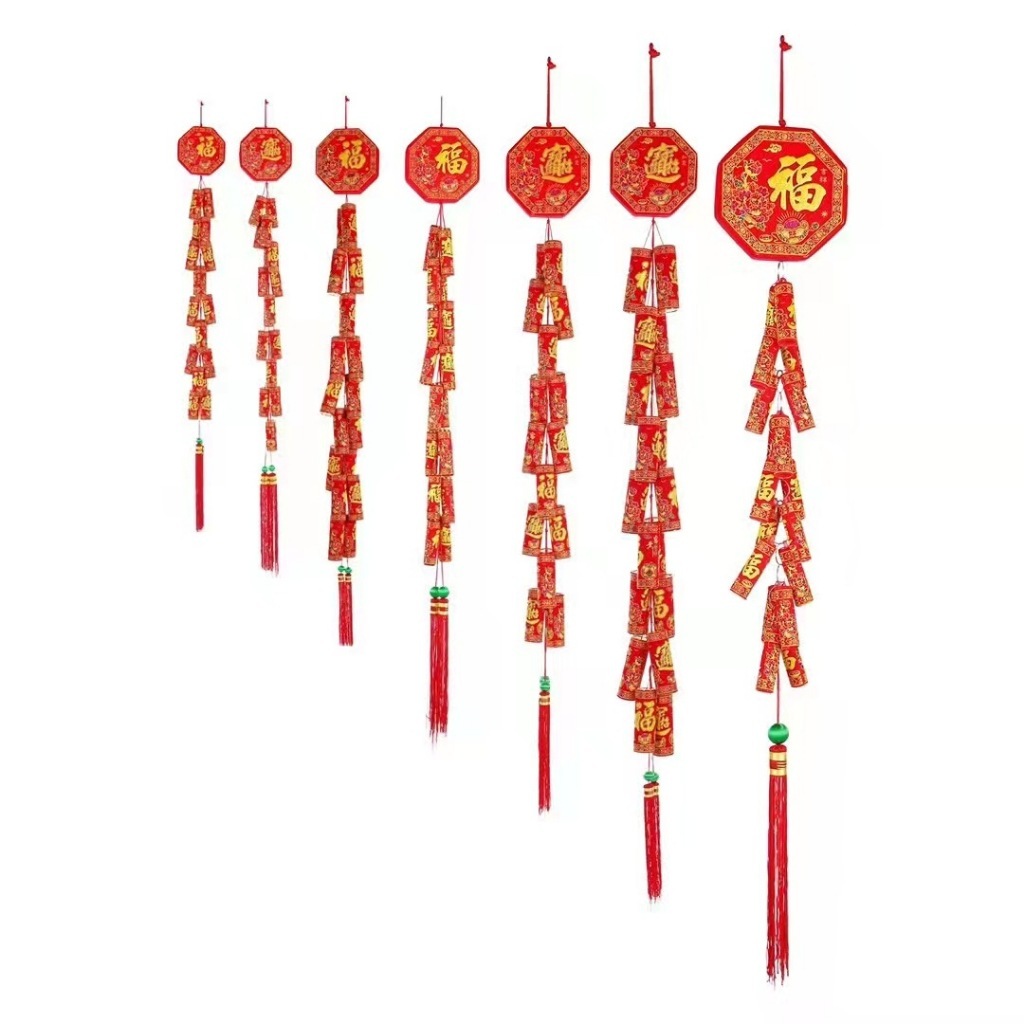 【台灣現貨速發】鞭炮串 年節裝飾 商場擺飾 ｜過年 春節 新年｜年節佈置