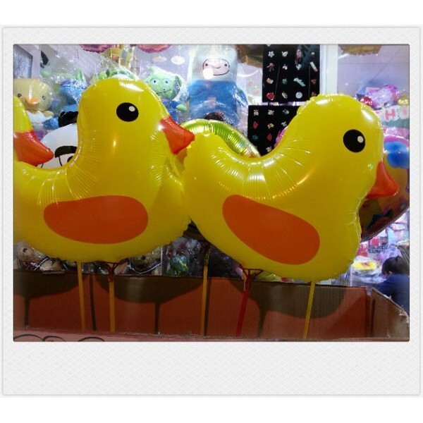 【台灣現貨速發】(花花手作材料)Q09簡單版黃色小鴨氣(汽)球---特價10元