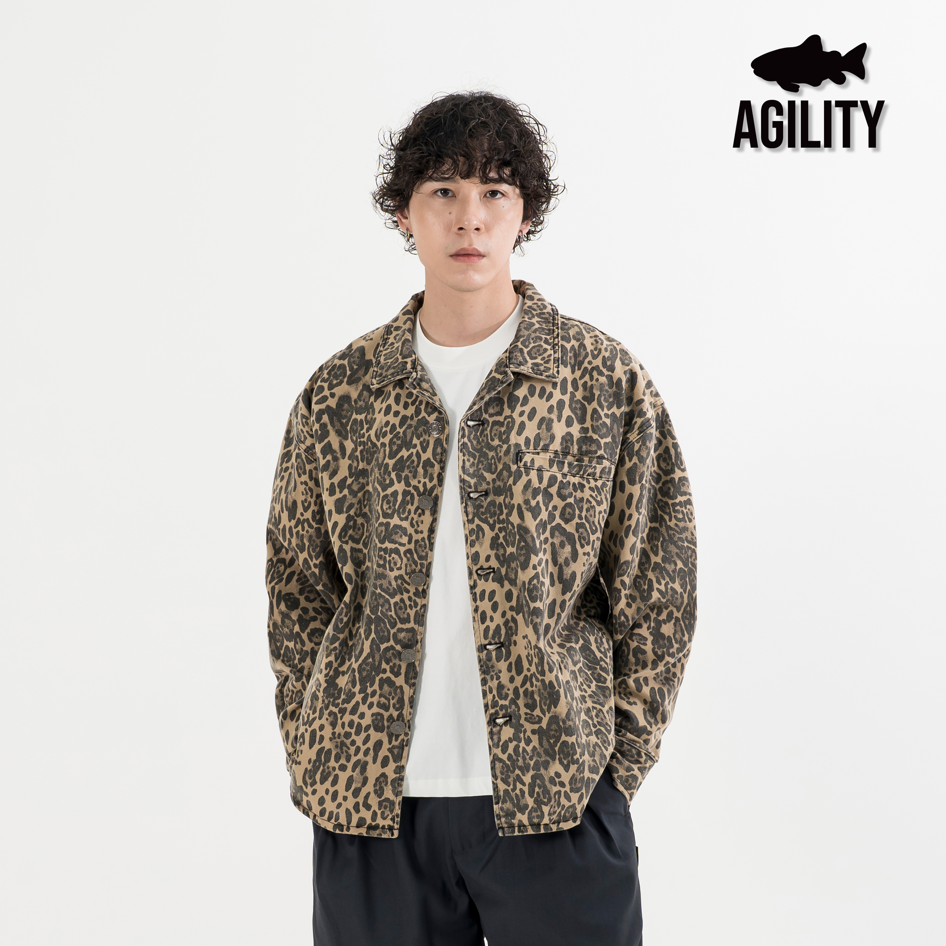 AGILITY Leopard Print Coach Jacket 套裝 豹紋 教練外套 [O-LS01]