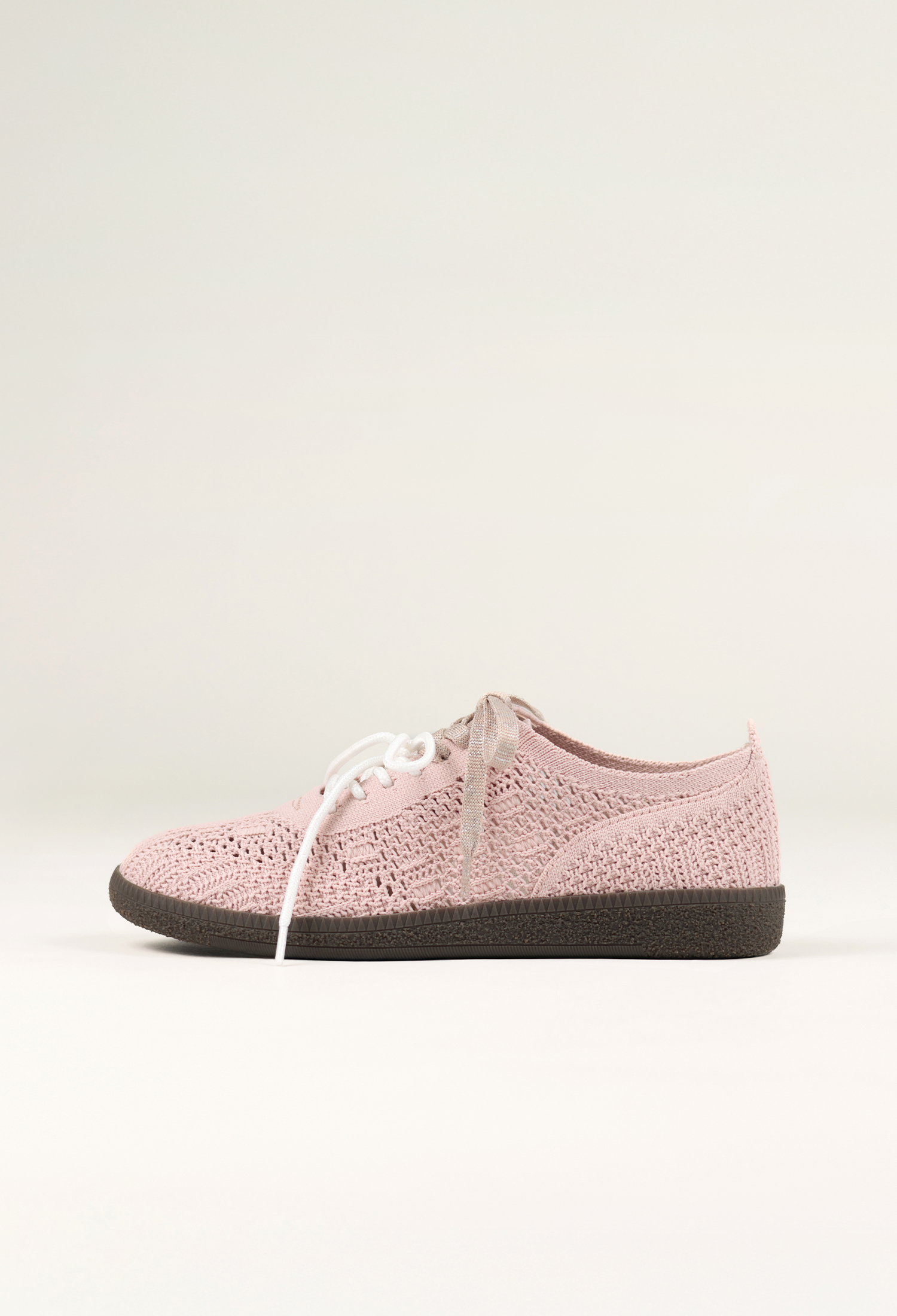 天使蕾絲德訓鞋 霧粉