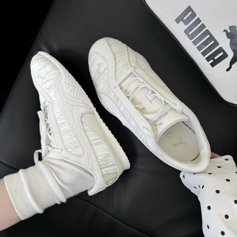 "代購" PUMA Bella V2 Lustrous 米白色 白灰色 緞面 復古德訓鞋 406092-01