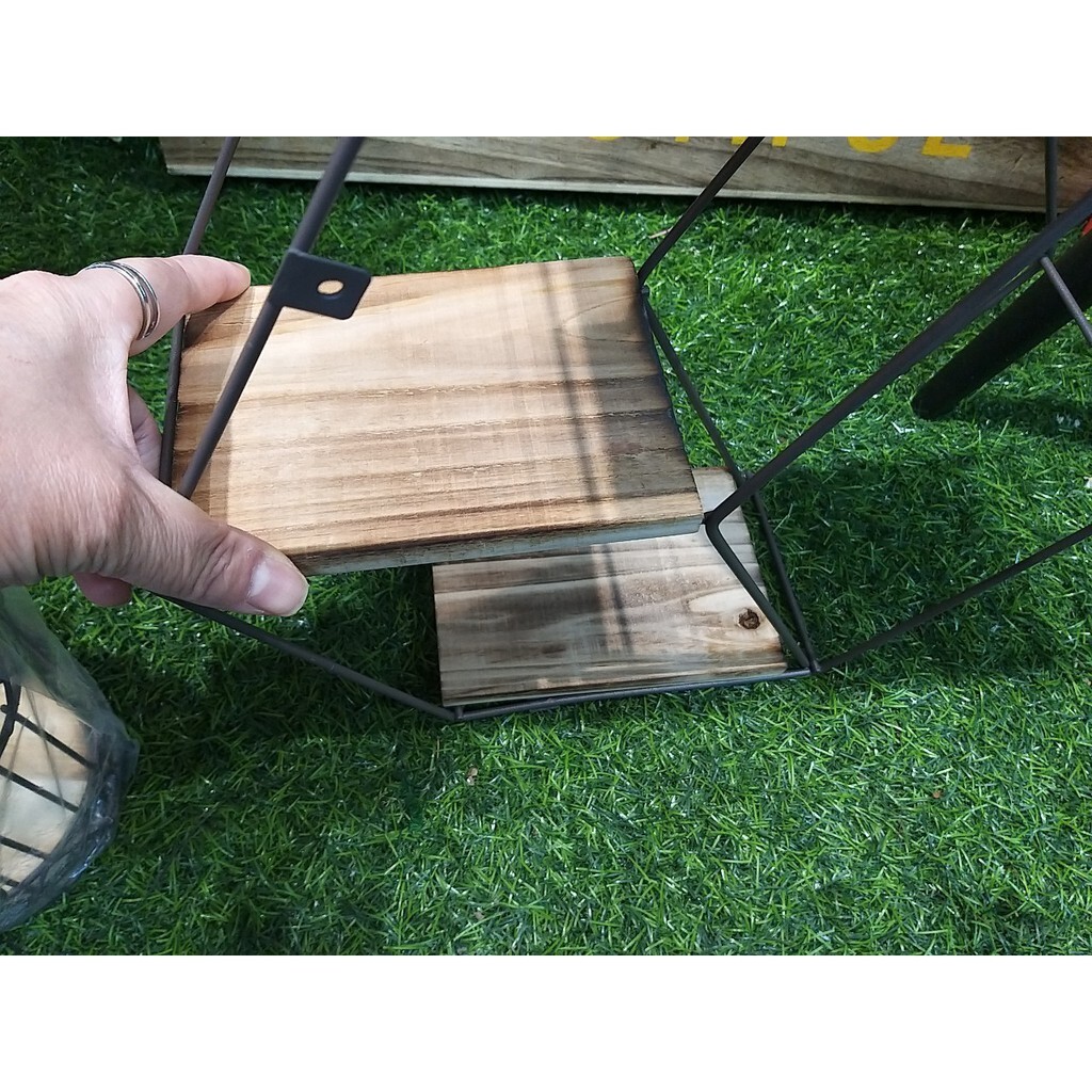 【台灣現貨速發】-鄉村風//AT244六角形鐵花器//置物架//陳列架