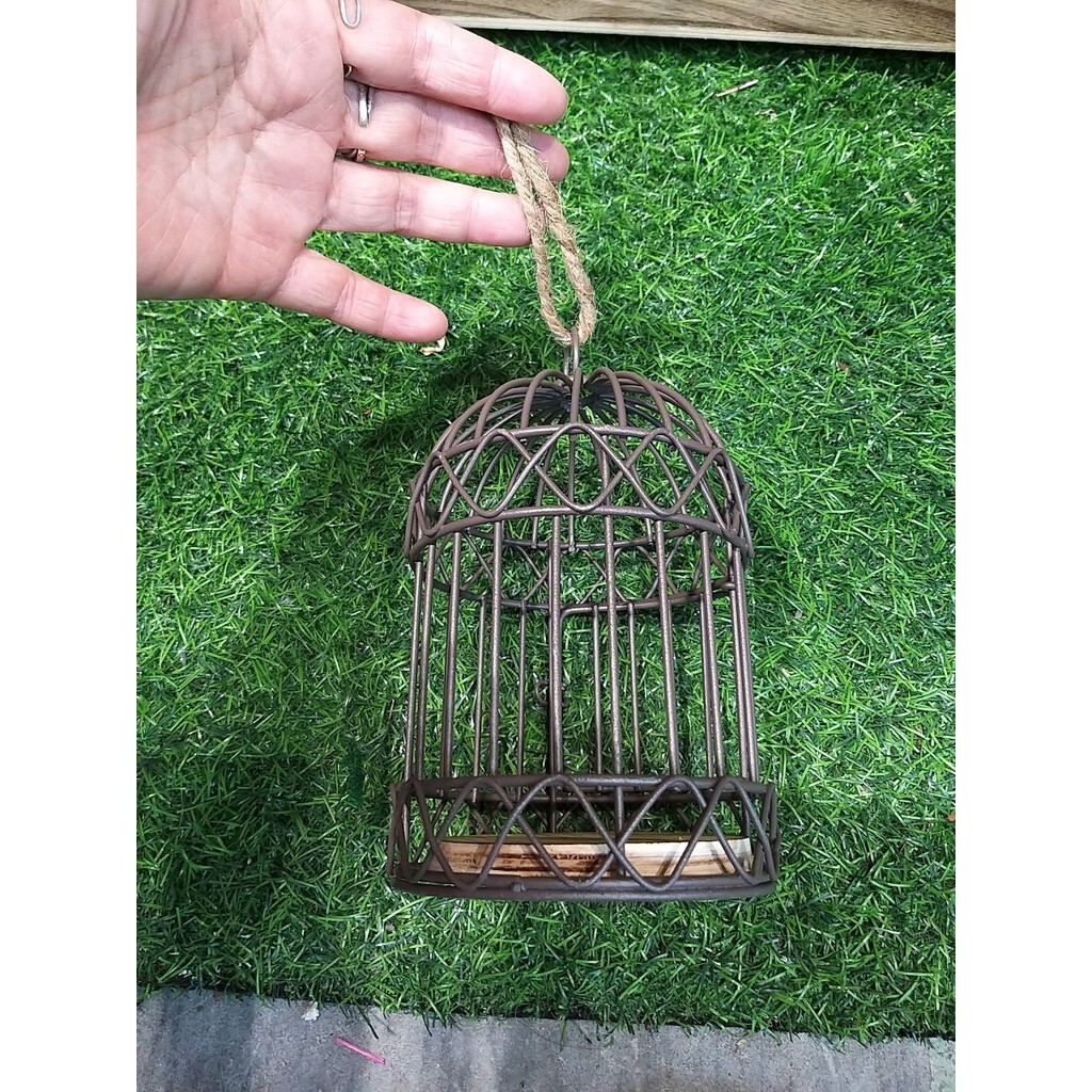 【台灣現貨速發】-鄉村風//AT241鐵17公分小鳥籠//**花器*有現貨