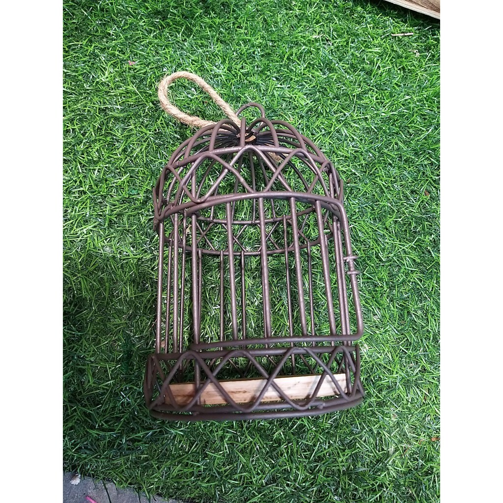 【台灣現貨速發】-鄉村風//AT241鐵17公分小鳥籠//**花器*有現貨