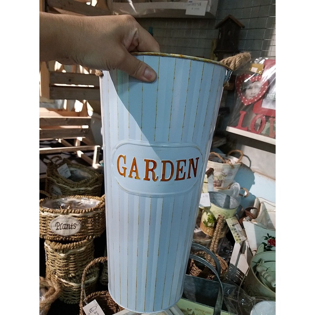 【台灣現貨速發】----鄉村風鐵桶花器40公分高''