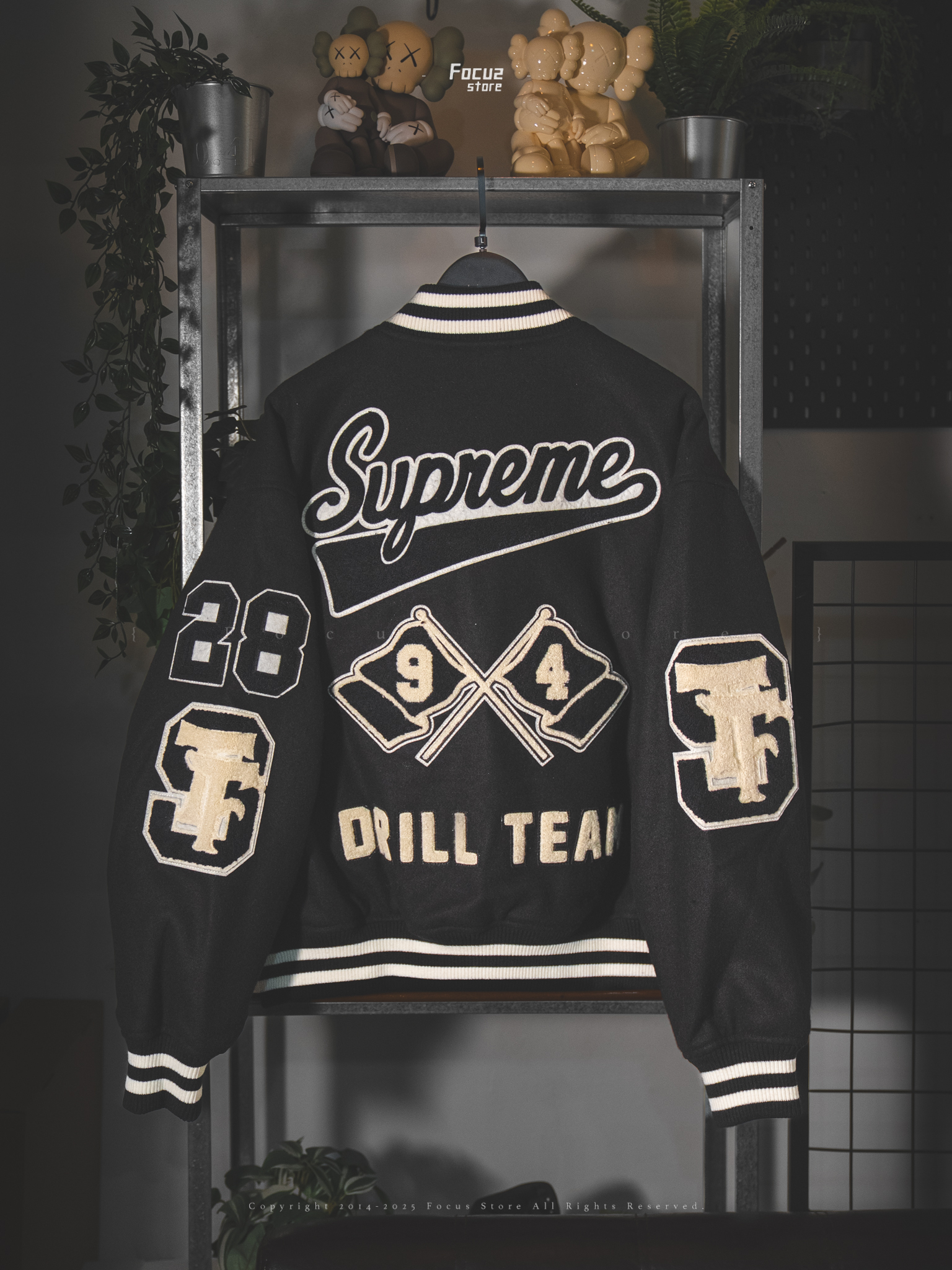 Supreme◇25aw/drill team varsity jacket/スタジャン/XL/ウール/BLK 