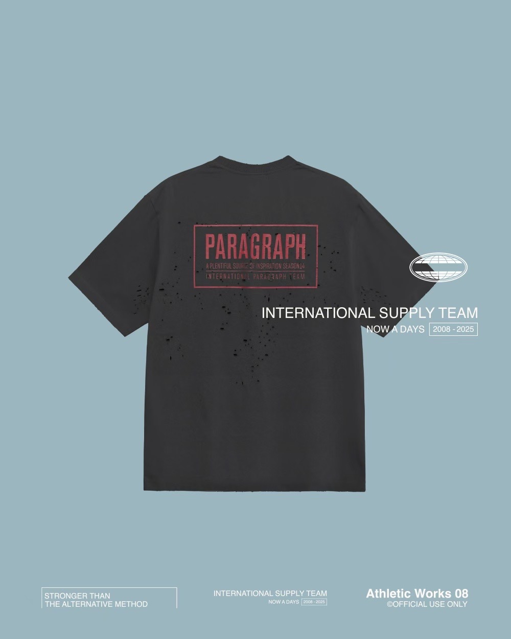 Paragraph 25FW 014 破壞 字體 短袖
