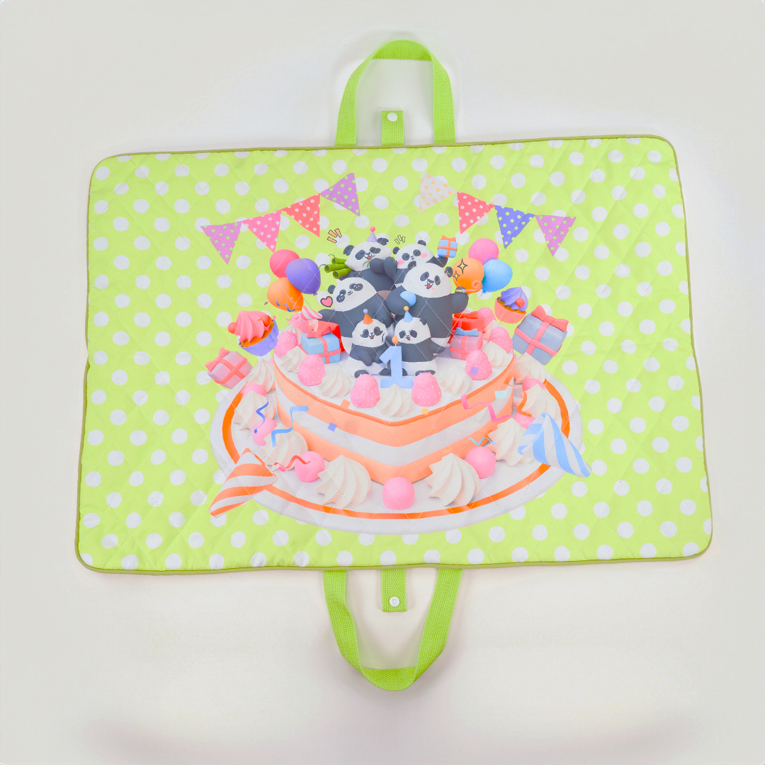 Ocean Park Panda 1st Birthday Cooling Picnic Mat