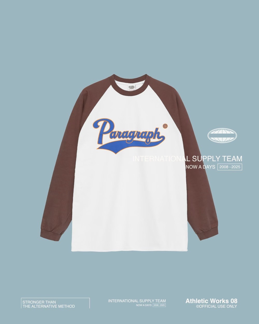 Paragraph 25FW 015 可樂字體 拼色 薄長袖