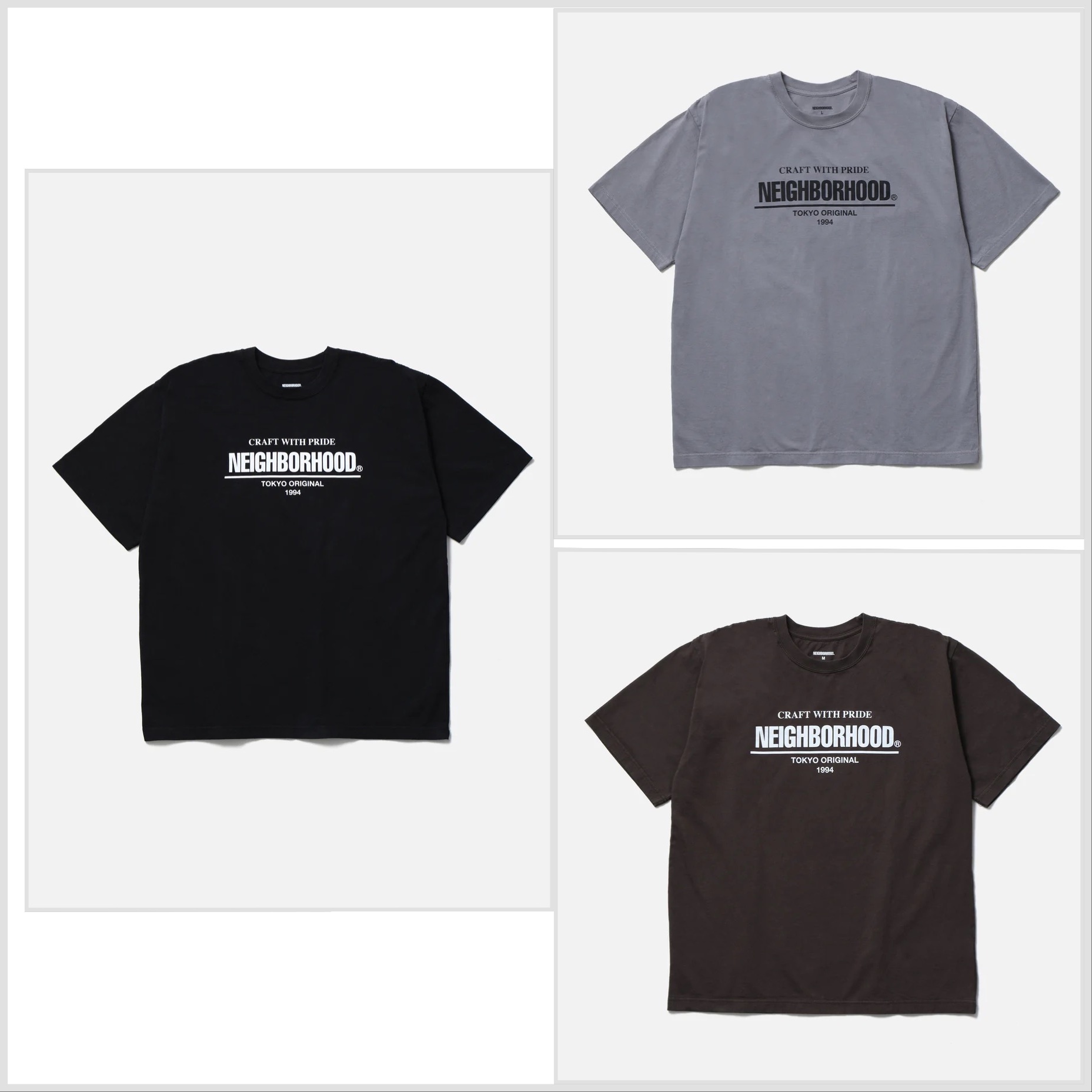 [Instock] NEIGHBORHOOD FW25 NH . TEE SS-1 | ( BLACK / GRAY / BROWN )