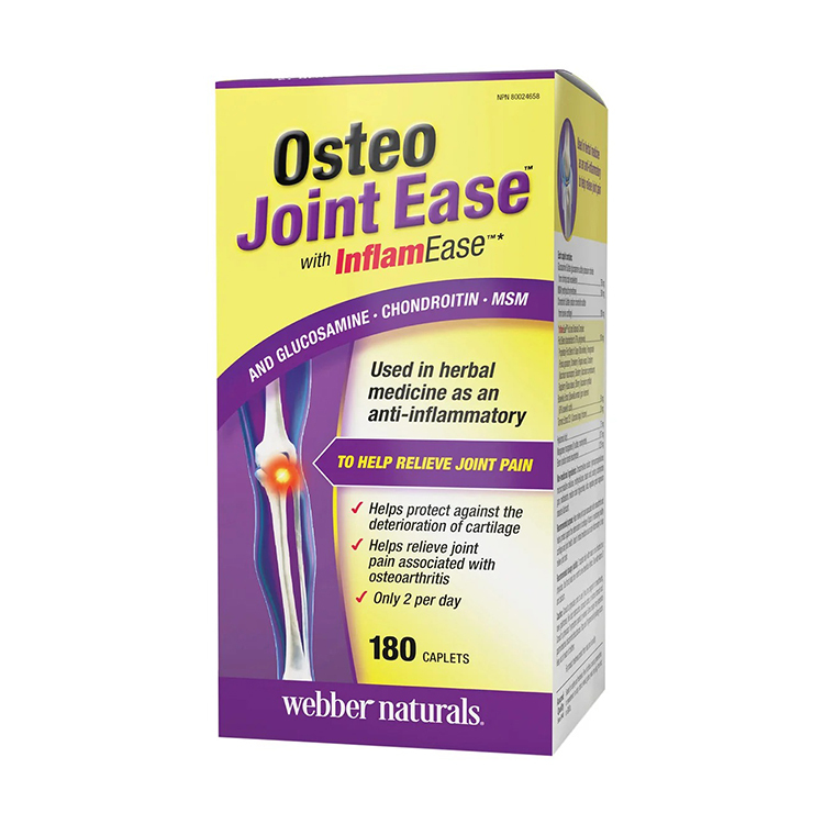 Webber Naturals Osteo Joint Ease Glucosamine 9 in 1 ,180 Caplets  [EXP  : 08/2029]
