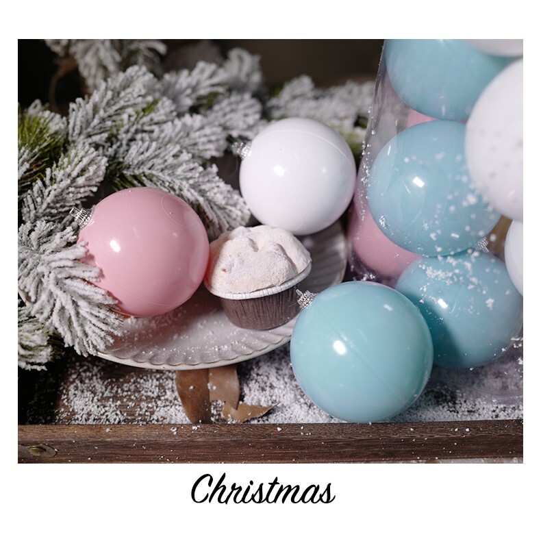 【台灣現貨速發】6公分馬卡龍聖誕球 6個65元**有現貨