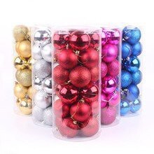 【台灣現貨速發】材料王批發-6公分電鍍球(聖誕球)一筒24個240元