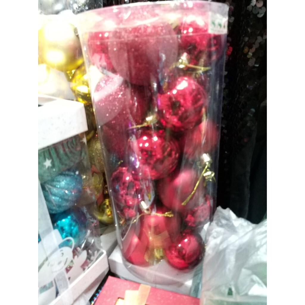 【台灣現貨速發】材料王批發-6公分電鍍球(聖誕球)一筒24個240元