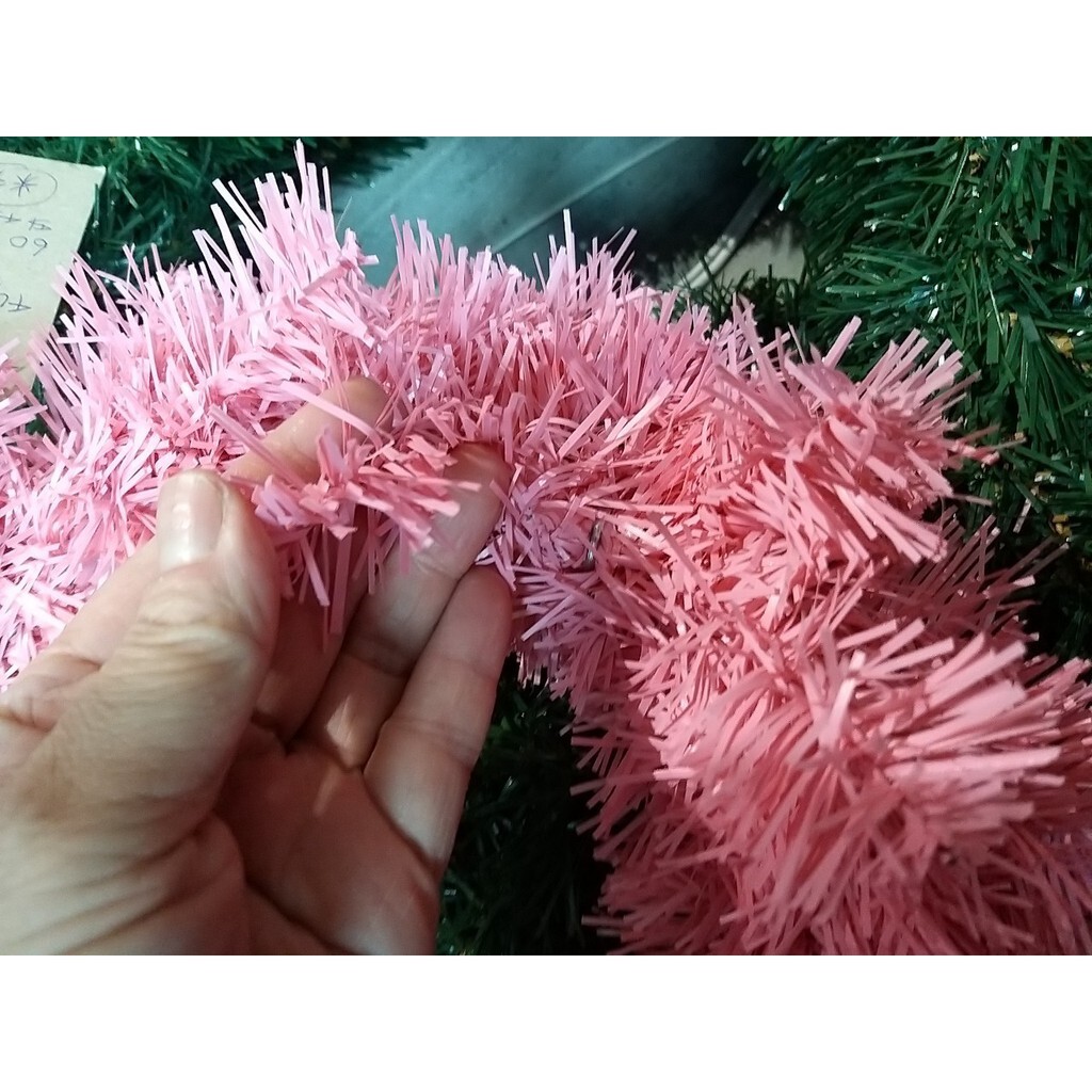 【台灣現貨速發】聖誕樹藤圈 花圈｜粉紅色 30公分｜聖誕節 聖誕佈置