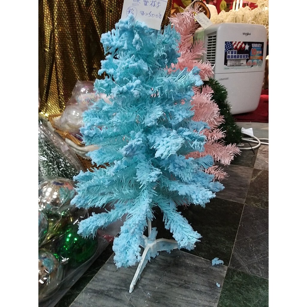 【台灣現貨速發】聖誕樹【下雪版】藍色＆粉色｜２尺