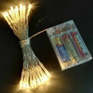 【台灣現貨速發】10米100燈LED燈串带電池盒120元''30條*100元