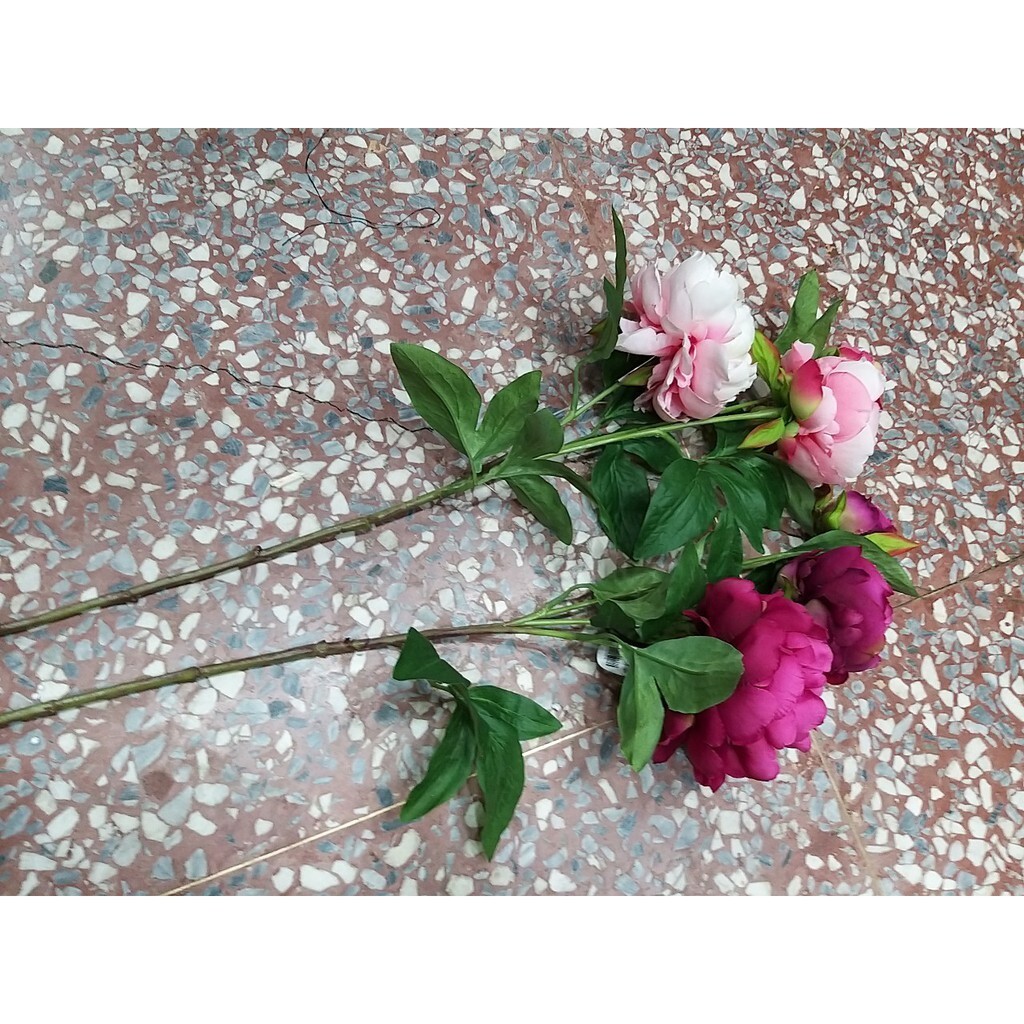 【台灣現貨速發】仿真牡丹花 牡丹 //2花一苞(人造花)