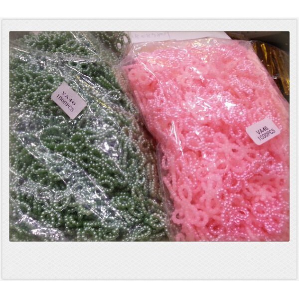 【台灣現貨速發】(花花手作材料)K30~~2公分連珠摟空蝴蝶結50個*1.5批發0.4元