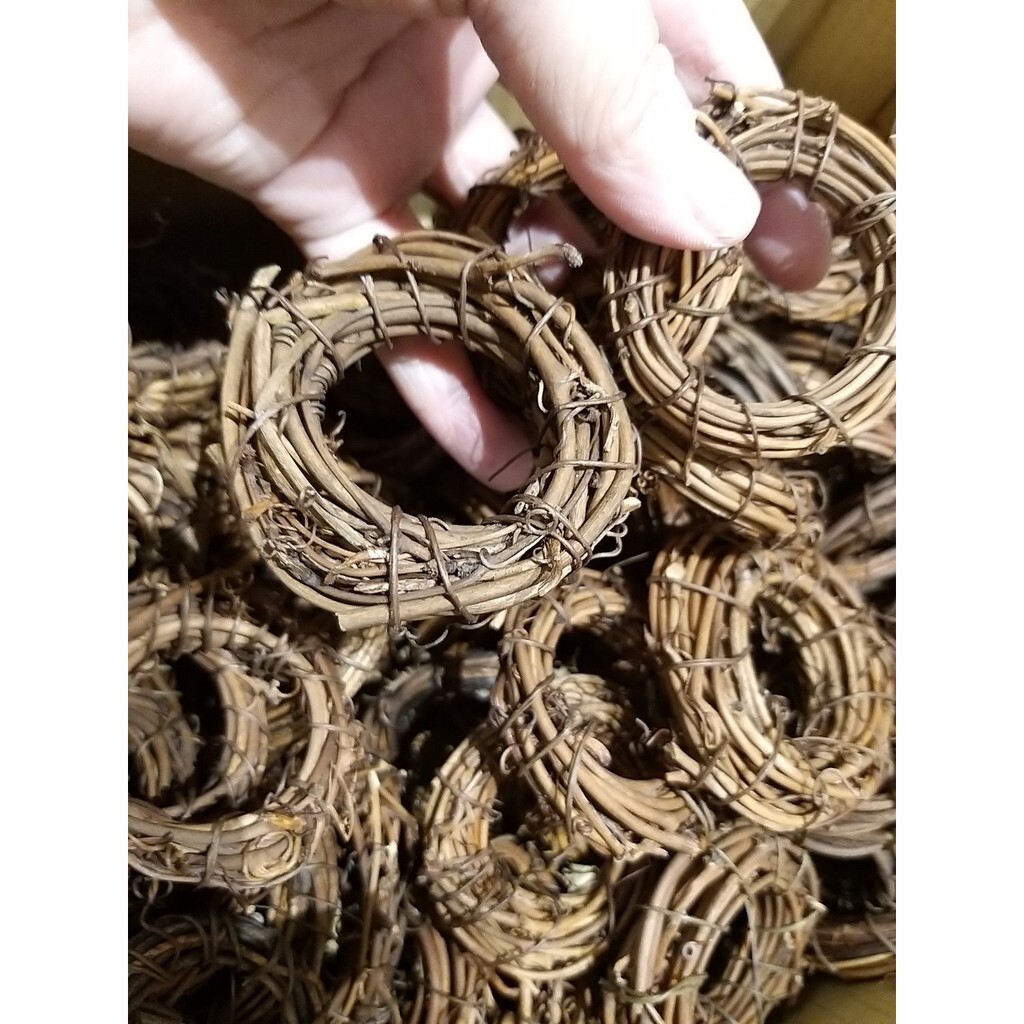 【台灣現貨速發】迷你可愛6-8公分藤環|聖誕藤圈|藤编花環|乾花藤環