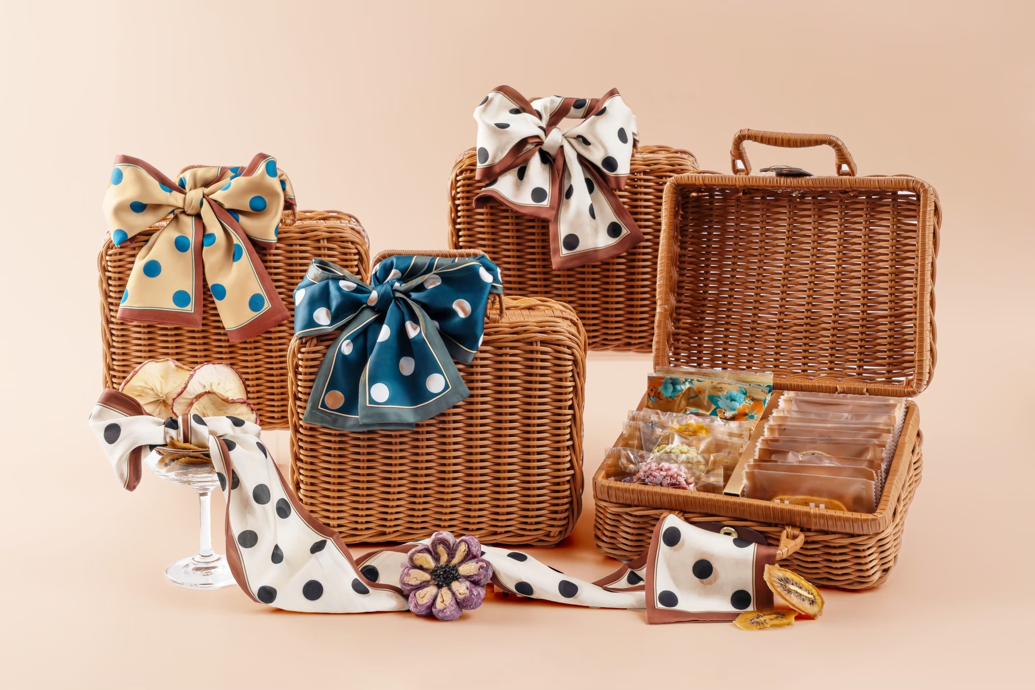 【太保制餅】 典藏文青竹籃