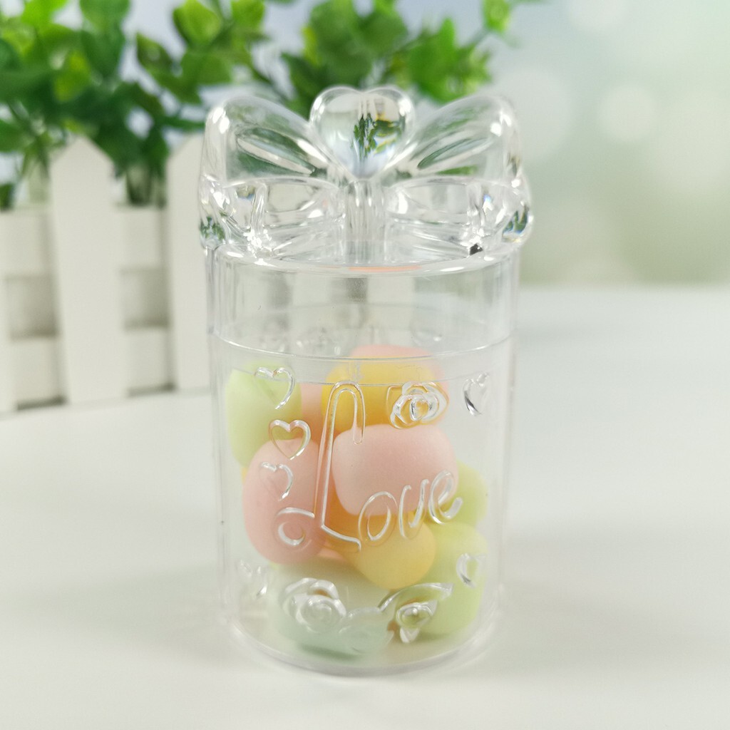 【台灣現貨速發】圓形透明糖果罐｜糖果盒 糖果罐 塑膠罐