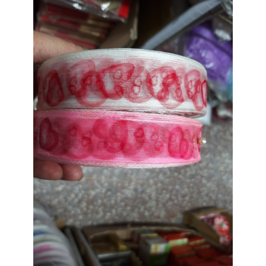 【台灣現貨速發】2.5cm印心紗帶''一捲100碼