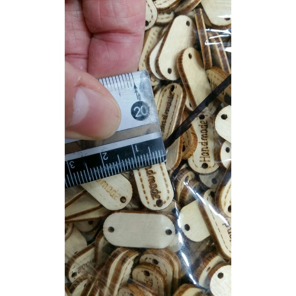 【台灣現貨速發】木片--/Hond mode  手作字樣做原色木片(小長條橢圓)
