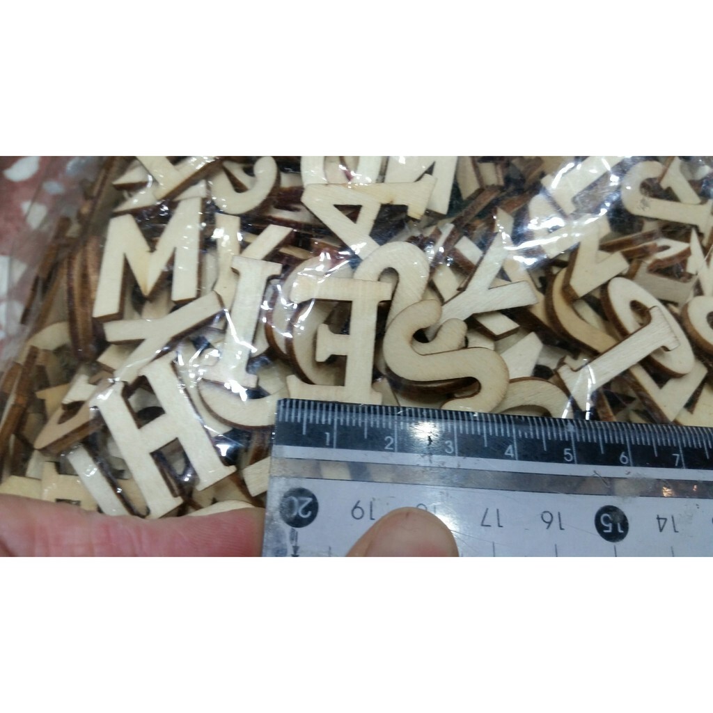 【台灣現貨速發】英文字母木片｜彩色＆原木色｜字母貼片 木片