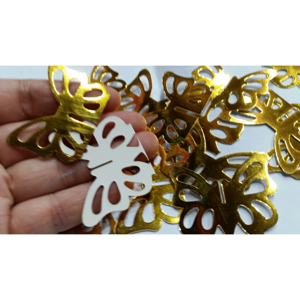 【台灣現貨速發】金色蝴蝶小卡//小吊卡100個*0.3=30元