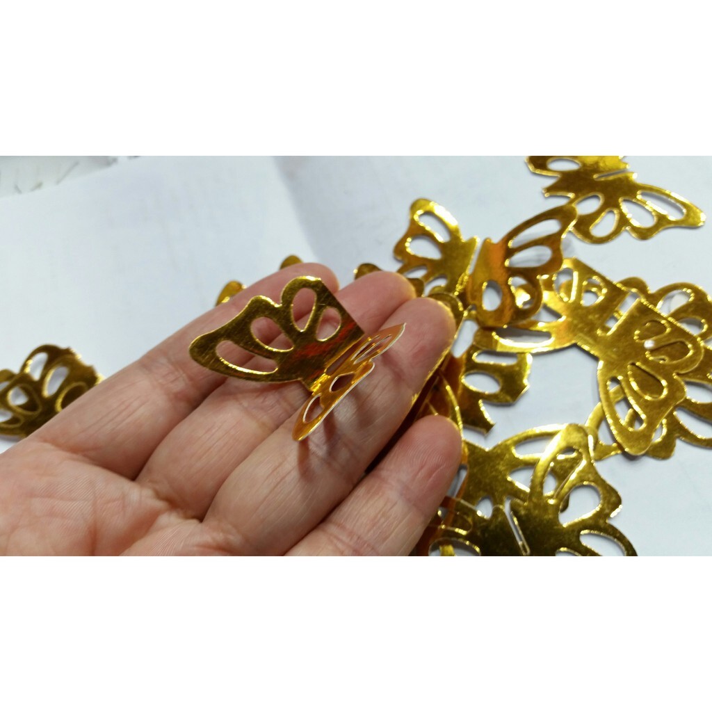 【台灣現貨速發】金色蝴蝶小卡//小吊卡100個*0.3=30元