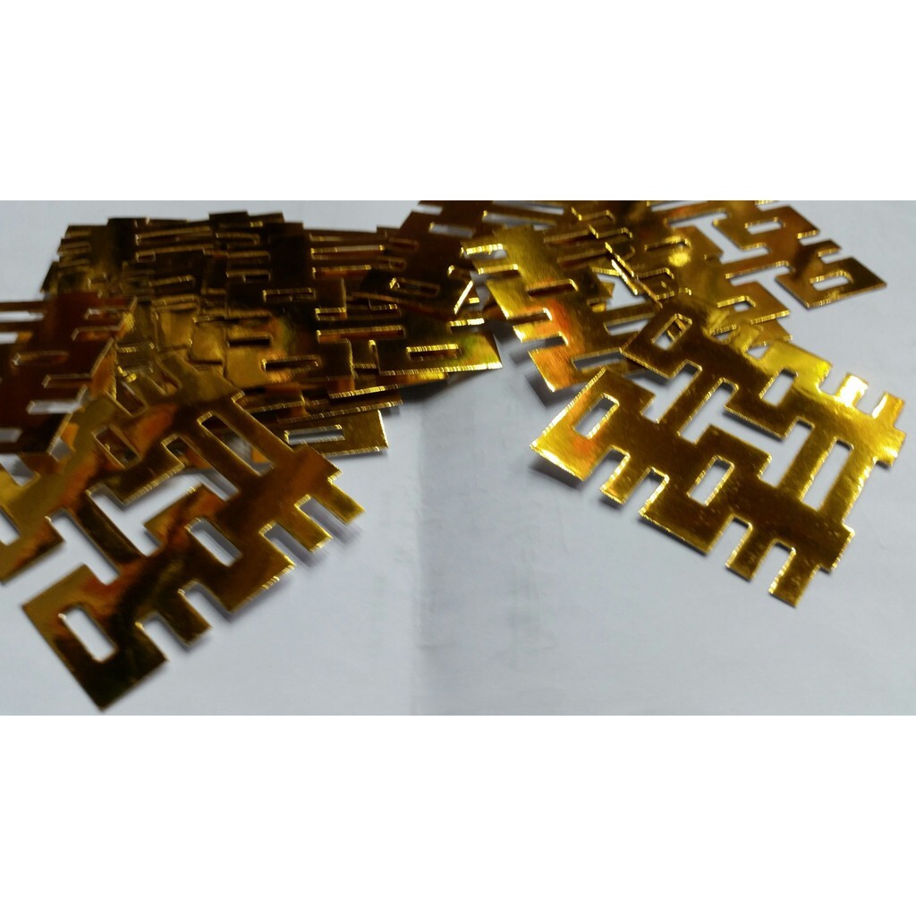 【台灣現貨速發】1元***婚禮小物''手作摟空囍字卡(金色)