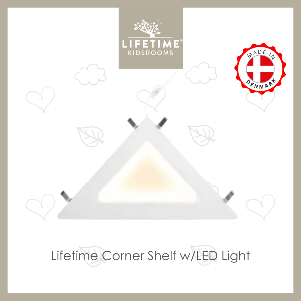 Lifetime Corner shelf with LED light