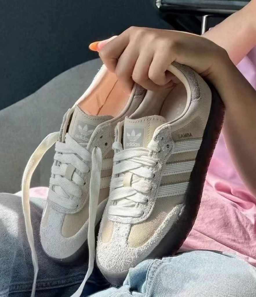 【現貨】ADIDAS ORIGINALS SAMBAE W 亞麻珊瑚粉 麂皮 森巴厚底 女鞋 愛迪達 JI3882