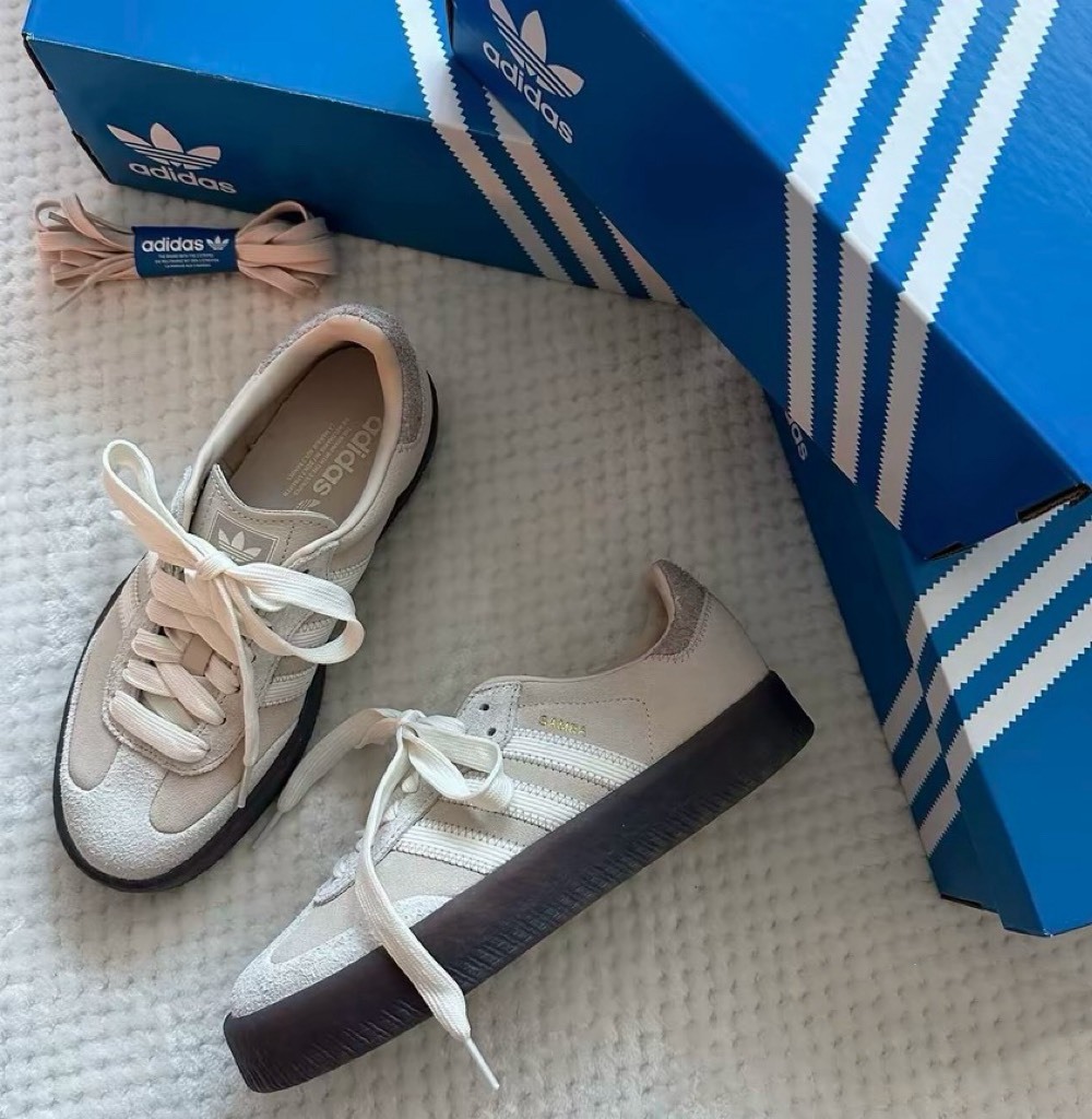 【現貨】ADIDAS ORIGINALS SAMBAE W 亞麻珊瑚粉 麂皮 森巴厚底 女鞋 愛迪達 JI3882