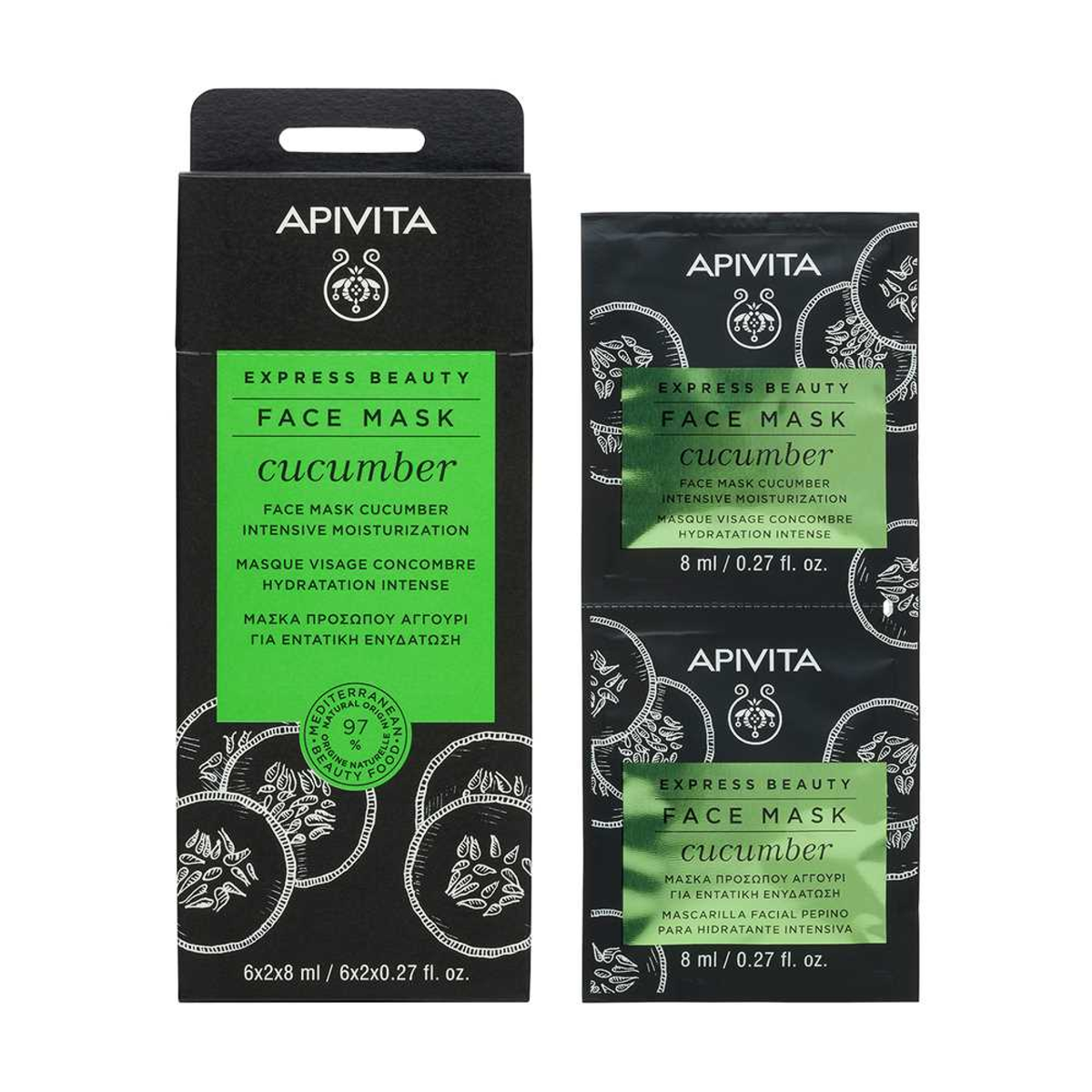 APIVITA - 艾蜜塔 青瓜高效保濕面膜 12*8ml  [有效使用日期到：2026年9月]